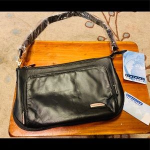 TRAVELON travel easier small leather handbag